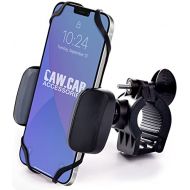 CAW.CAR Accessories Metal Bike & Motorcycle Phone Mount - for Any Smartphone (iPhone 12 Pro, Xr, SE, Max, S20). Unbreakable Handlebar Cell Phone Holder for Bike & Bicycle
