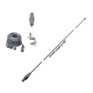 [아마존베스트]CB RADIO SUPPLY Hustler 102 Inch Whip CB Ham Antenna Stainless Steel - 18 ft RG8X Coax - Spring & Mount