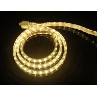 CBconcept CBConcept UL Listed, 100 Feet, 10100 Lumen, 3000K Warm White, Dimmable, 120V AC Flexible Flat LED Strip Rope Light, 1830 Units 3528 SMD LEDs, Indoor/Outdoor Use, Accessories Includ