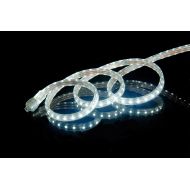 CBconcept UL Listed, 50 Feet, Super Bright 13500 Lumen, 6000K Pure White, Dimmable, 110-120V AC Flexible Flat LED Strip Rope Light, 930 Units 5050 SMD LEDs, Indoor/Outdoor Use, [Re