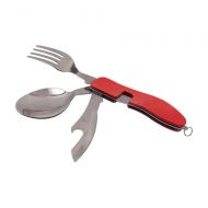 CC Outdoor Stainless Steel Portable Picnic Set Tourist Tableware 3 in 1Multi-Function Tool Foldable Fork Spoon Set