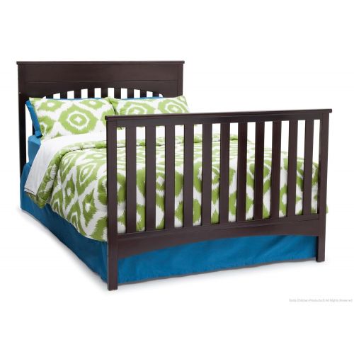  CC KITS Full Size Conversion Kit Bed Rails for Delta Childrens Bennington Cribs - Dark Chocolate