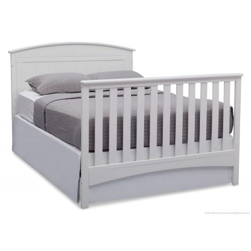  CC KITS Full Size Conversion Kit Bed Rails for Delta Childrens Archer, Bennington, Emerson & Fancy Cribs - Bianca White
