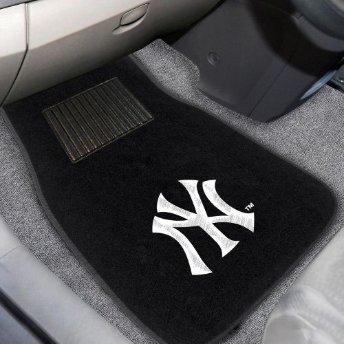  CC Sports Decor MLB New York Yankees 2-PC Embroidered Front Car Mat Set, Universal Size