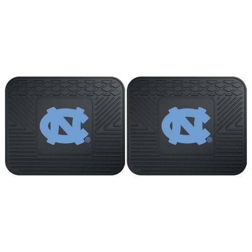  CC Sports Decor NCAA University of North Carolina - Chapel Hill Tar Heels Heavy Duty Rear Car Floor Mats, 2-Piece Set
