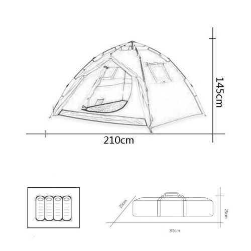  CC-tent Zelt im Freien kampierende Verdickung Anti-Sturmregen UV 3-4 Leute-Hauptreise Multiplayer