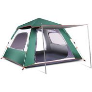 CC-tent Zelt Automatic Outdoor 5 People Thick Rainproof Family Einzel Doppel Camping (Farbe: GRUEN)