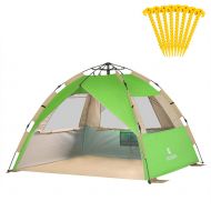 CCDYLQ Pop Up Beach Family Tent, Easy to Install, 3-4 Person with UPF 50 + UV Protection, Removable Skylight,Family Size,Cabana for Camping Sprots Fishing