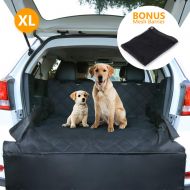 Pet Cargo Cover & Liner For Dog,CCJK Waterproof Machine Washable & Nonslip Backing with Free Pet Barrier Universal Fit for Cars SUV Trucks,Underside Grip,Durable,Large Back Seat Co