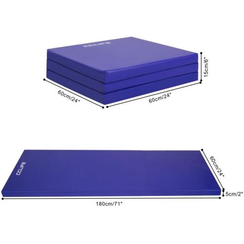  [아마존베스트]Cclife Foldable Soft Floor Mat Gym Mat Fitness Mat Exercise Mat Non-Slip Sports Mat Play Mat 180 x 60 x 5 cm