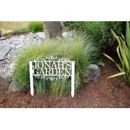 /CCRCustomMetals Custom Metal Staked Garden Sign - Custom Metal Name Sign - Metal Custom Garden Art Metal Garden Sign Yard Art Garden Decoration