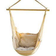 [아마존 핫딜]  [아마존핫딜]CCTRO Hanging Rope Hammock Chair Swing Seat, Large Brazilian Hammock Net Chair Porch Chair for Yard, Bedroom, Patio, Porch, Indoor, Outdoor - 2 Seat Cushions Included