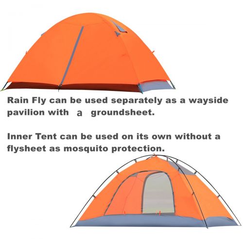  CCTRO Camping Tent Backpacking Tents, Double Layer Waterproof Tents Beach Tent Sun Shelters for Camping Hiking Outdoor Sports