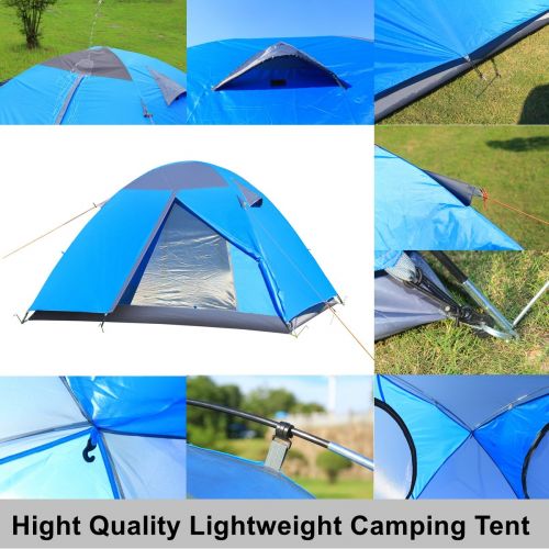  CCTRO Camping Tent Backpacking Tents, Double Layer Waterproof Tents Beach Tent Sun Shelters for Camping Hiking Outdoor Sports