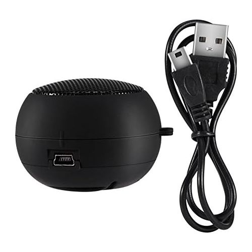  [아마존베스트]-Service-Informationen Ccylez Portable Computer Speaker, Mini Travel Speaker with 3.5mm Audio Cable, Retractable Speaker, External USB Speaker for MP3 PC for Mobile Phones (Black)