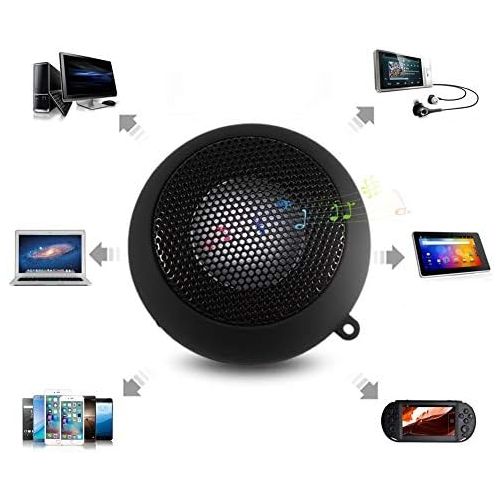  [아마존베스트]-Service-Informationen Ccylez Portable Computer Speaker, Mini Travel Speaker with 3.5mm Audio Cable, Retractable Speaker, External USB Speaker for MP3 PC for Mobile Phones (Black)