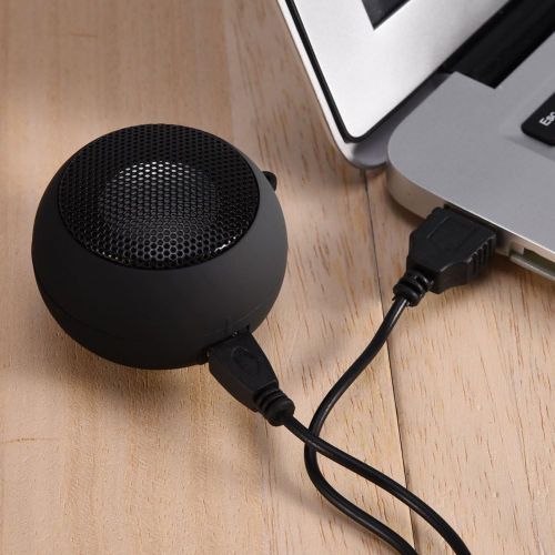  [아마존베스트]-Service-Informationen Ccylez Portable Computer Speaker, Mini Travel Speaker with 3.5mm Audio Cable, Retractable Speaker, External USB Speaker for MP3 PC for Mobile Phones (Black)