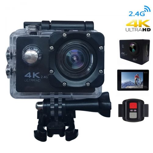  CCdo 4K Action Camera - Waterproof WiFi Sport Camera 16MP & 170° Wide Angle, 2.0 Screen, 98ft Underwater Diving DV Camcorder Video Record Camera with Remote Control & Mount Accesso