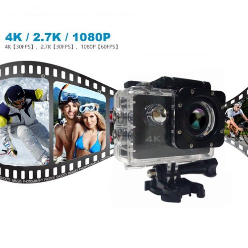  CCdo 4K Action Camera - Waterproof WiFi Sport Camera 16MP & 170° Wide Angle, 2.0 Screen, 98ft Underwater Diving DV Camcorder Video Record Camera with Remote Control & Mount Accesso