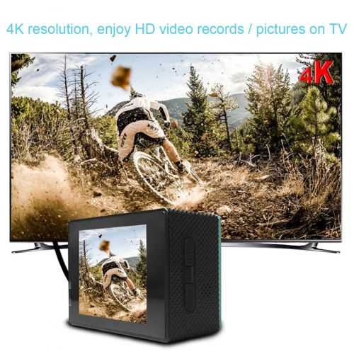  CCdo 4K Action Camera - Waterproof WiFi Sport Camera 16MP & 170° Wide Angle, 2.0 Screen, 98ft Underwater Diving DV Camcorder Video Record Camera with Remote Control & Mount Accesso