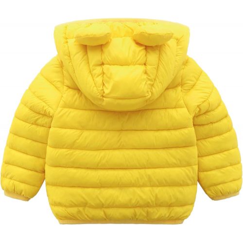  [아마존베스트]CECORC Winter Coats for Kids with Hoods (Padded) Light Puffer Jacket for Baby Boys Girls, Infants, Toddlers
