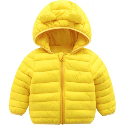  [아마존베스트]CECORC Winter Coats for Kids with Hoods (Padded) Light Puffer Jacket for Baby Boys Girls, Infants, Toddlers