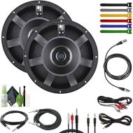 CELESTION FTR123070C 12-Inch 350-Watt Subwoofer 1200W RMS, 2400W Peak, 8 ohms Bundle with 2X Subwoofers and Accessories