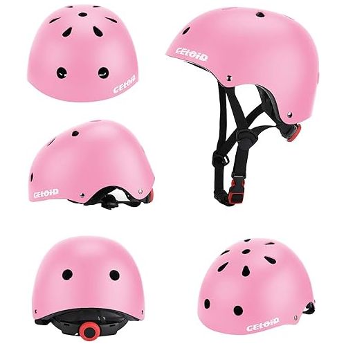  CELOID Kids Bike Helmet,Toddler Skateboard Helmets for Ages 2-3-5-8-14 Years Boys Girls，Adjustable Multi-Sport Bicycle Skateboarding Football Roller Skating Scooter Rollerblade Balance Bike Helmet