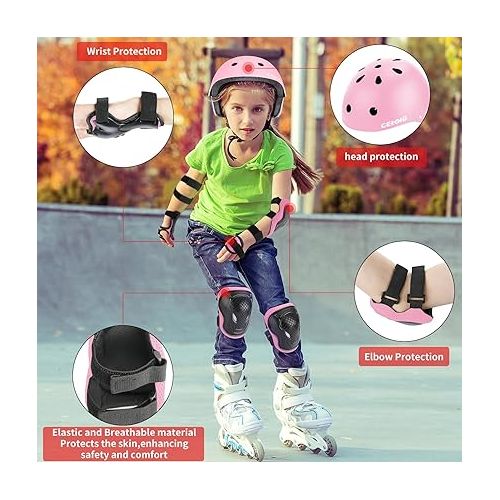  CELOID Kids Bike Helmet,Toddler Skateboard Helmets for Ages 2-3-5-8-14 Years Boys Girls，Adjustable Multi-Sport Bicycle Skateboarding Football Roller Skating Scooter Rollerblade Balance Bike Helmet