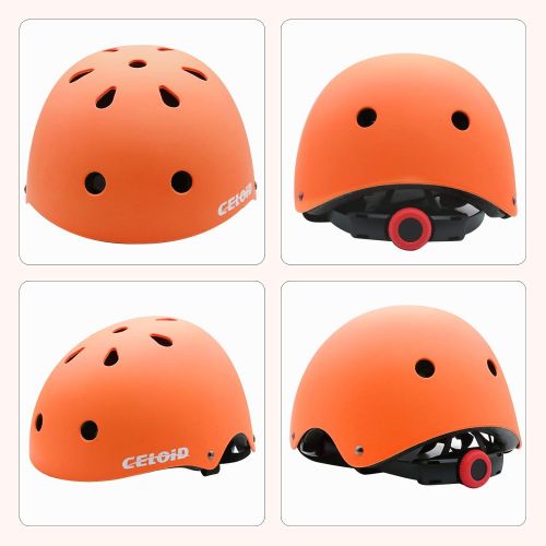  CELOID Kids Bike Helmet,Toddler Skateboard Helmets for Ages 2-3-5-8-14 Years Boys Girls，Adjustable Multi-Sport Bicycle Skateboarding Football Roller Skating Scooter Rollerblade Bal