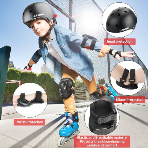  CELOID Kids Bike Helmet,Toddler Skateboard Helmets for Ages 2-3-5-8-14 Years Boys Girls，Adjustable Multi-Sport Bicycle Skateboarding Football Roller Skating Scooter Rollerblade Bal