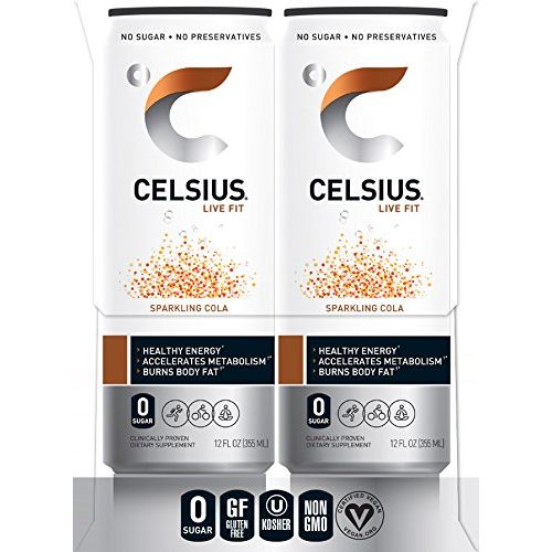  [아마존 핫딜]  [아마존핫딜]CELSIUS Sparkling Cola Fitness Drink, ZERO Sugar, 12oz. Slim Can 4-Packs, 24 Cans Total