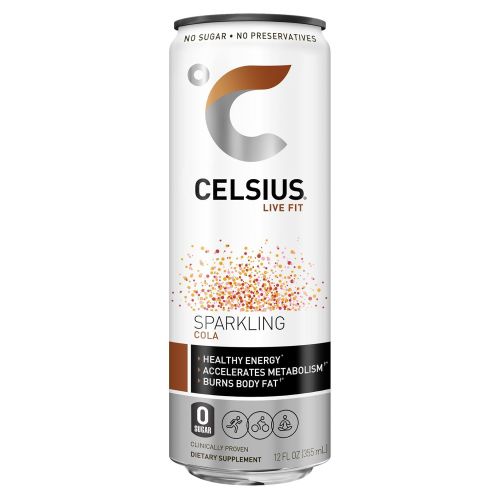  [아마존 핫딜]  [아마존핫딜]CELSIUS Sparkling Cola Fitness Drink, ZERO Sugar, 12oz. Slim Can 4-Packs, 24 Cans Total