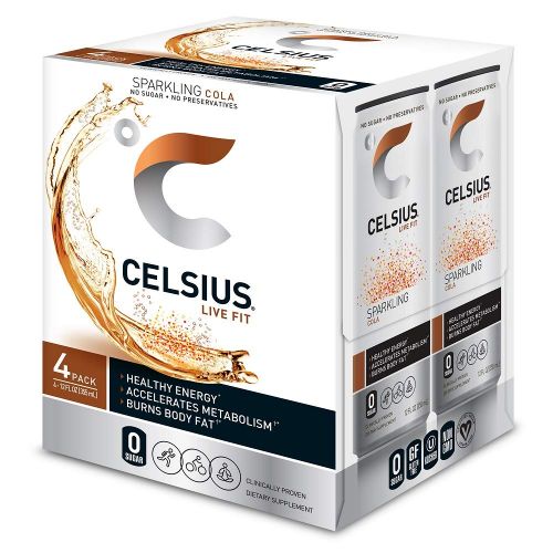  [아마존 핫딜]  [아마존핫딜]CELSIUS Sparkling Cola Fitness Drink, ZERO Sugar, 12oz. Slim Can 4-Packs, 24 Cans Total