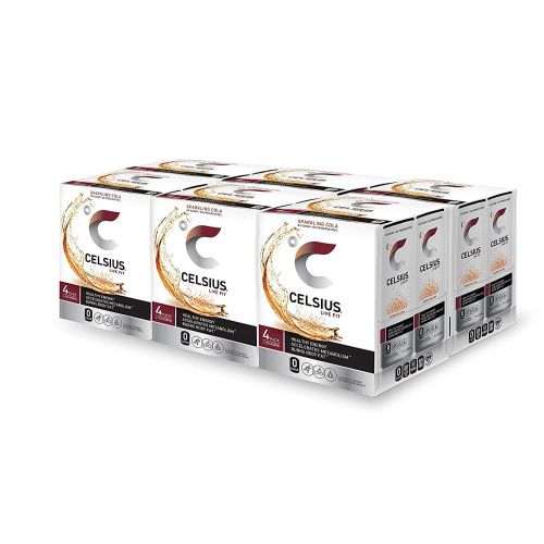  [아마존 핫딜]  [아마존핫딜]CELSIUS Sparkling Cola Fitness Drink, ZERO Sugar, 12oz. Slim Can 4-Packs, 24 Cans Total