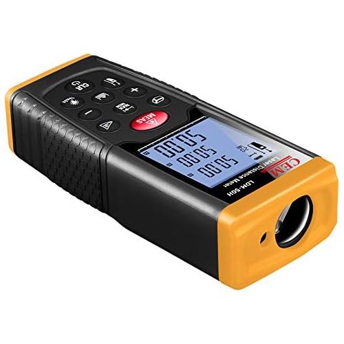  CEM LDM-100H 330ft 100m Outdoor Laser Distance Meter Laser Tape Measure with LCD Backlight,Pythagorean Mode, Measure Distance, Area and Volume,Battery Included (330ft100m)