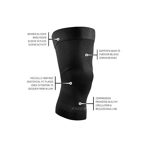  CEP Light Support Knee Sleeve, Black, Unisex, L