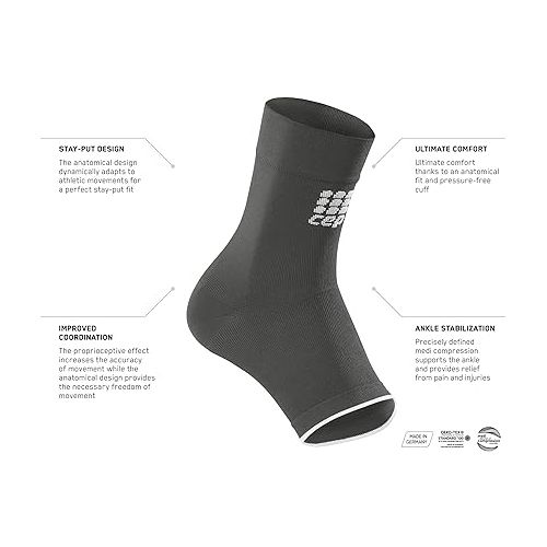  CEP ortho ankle sleeve, black/grey, unisex IV