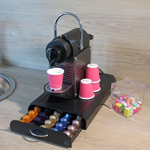  CEP 2230050011 23005 Kaffeekapselspender mit 1 Schublade, Kunststoff, schwarz, 23,4 x 32.7 x 6 cm