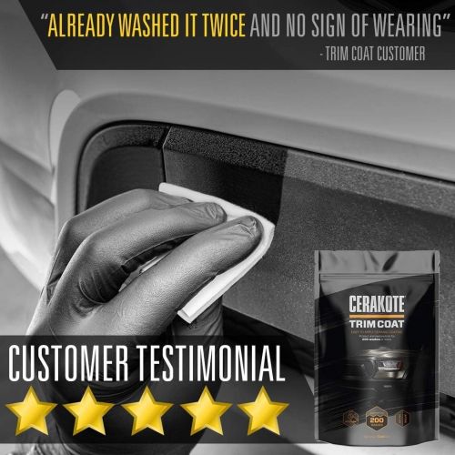  CERAKOTE Ceramic Trim Coat Kit - Quick Plastic Trim Restorer - Guaranteed Restoration to Last Over 200 Washes  A Ceramic Coating, Not a Dressing