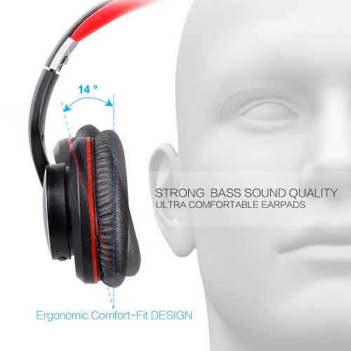  Bluetooth Over Ear Headphones, CEspace Share Me Wireless Bluetooth 4.1 EDR Stereo Gaming Headset Foldable Built-in Microphone Video Media Earbuds for Android & iOS Smartphone, Comp