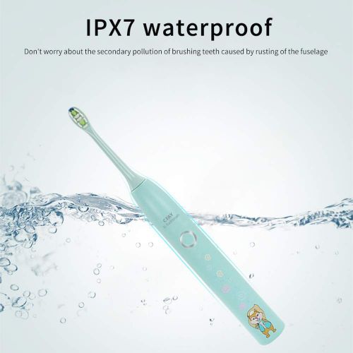  CFAY Kids Electric Toothbrush for Children Rechargeable USB IPX7 Waterproof Sonic Tooth Brush Cartoon...