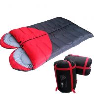 CFPPX Double Sleeping Bag | Two Person Sleeping Bag for Adults | Lightweight for Camping, Backpacking, and Hiking | 3-Season, Water Repellant | Includes Carrying Bag