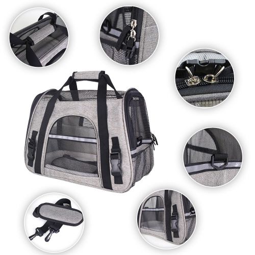  CFY Pet Travel Carriers Bag Soft-Sided Pet Portable Bag Airline Approved