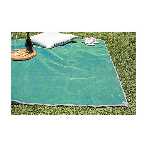  CGEAR Original Sand-Free Outdoor Rug Camping Mat - Water-Resistant & Anti-Fade Material - Military-Grade - Reversible Design - Area Rug for Beach, RV, & Picnics - includes Travel Bag