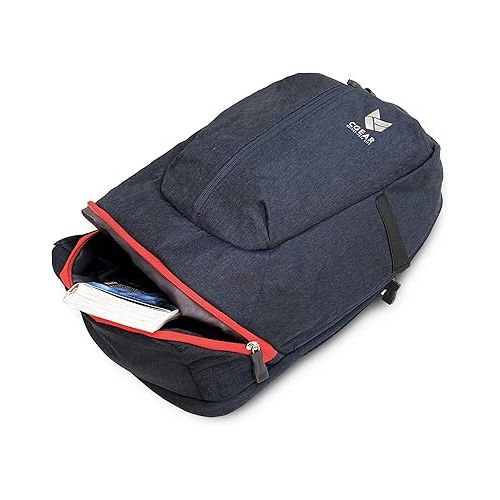  CGEAR Weight Free Backpack - Patented Suspension System - Weightless Backpack with Breathable Straps - Extreme Comfort - Navy