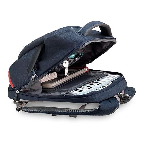  CGEAR Weight Free Backpack - Patented Suspension System - Weightless Backpack with Breathable Straps - Extreme Comfort - Navy