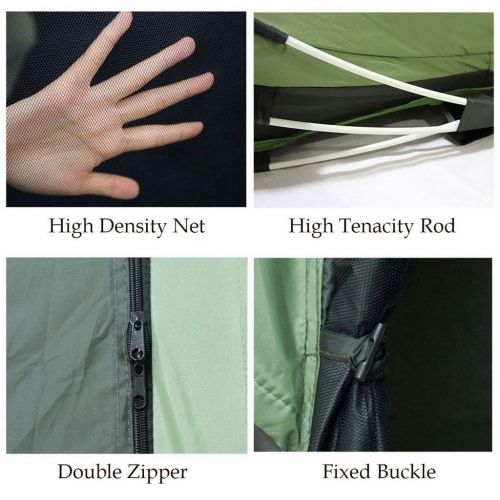  CGH Tents 3-4 Person/Man Instant Pop Up Easy Quick Setup, Ventilated [2 Door] [Mesh Window] Waterproof 4 Season Big Family Privacy Dome Tent Shelter for Backpacking Picnic Travel