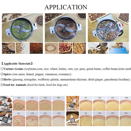  [아마존베스트]CGOLDENWALL 300g Electric Grain Grinder Mill Safety Upgraded Spice Herb Grinder Stainless Steel Pulverizer Super Fine Powder Machine For Dry Spice herbs grains coffee rice corn pep