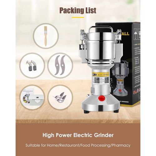  [아마존베스트]CGOLDENWALL 300g Electric Grain Grinder Mill Safety Upgraded Spice Herb Grinder Stainless Steel Pulverizer Super Fine Powder Machine For Dry Spice herbs grains coffee rice corn pep